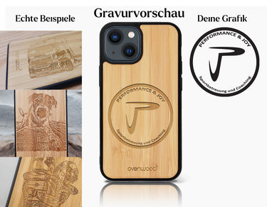 INDIVIDUELL iPhone 15 Pro Bambus-Kunststoff
